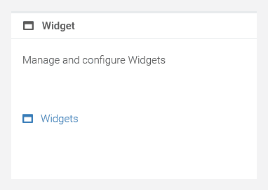 Widget Selection